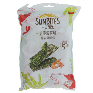 一口阳光芝麻海苔脆真浓海鲜味7.8克*5包