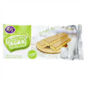 真巧夹心威化(牛奶香蕉味夹心威化饼干)