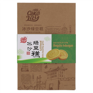 莉莉冰沙绿豆糕