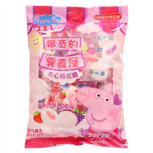 YICKCHI亿智Peppa Pig小猪佩奇草莓味葡萄味棉花糖