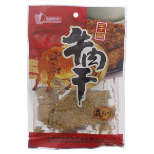 招财果食品麻辣味手撕牛肉干