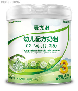 爱优诺绿爱盾幼儿配方奶粉