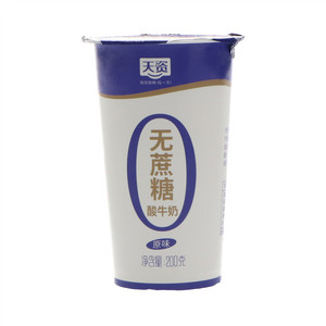 天资原味无蔗糖酸牛奶