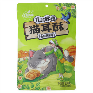 红谷林芝麻味猫耳酥