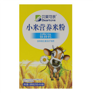 贝莱可亲铁锌钙小米营养米粉