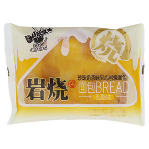 冠达珍珠奶茶味夹心岩烧面包乳酪味