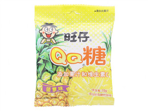 旺仔QQ糖（菠萝味）混合胶型凝胶糖果