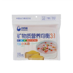 谷妈咪矿物质营养均衡3:1无盐小米面（挂面）