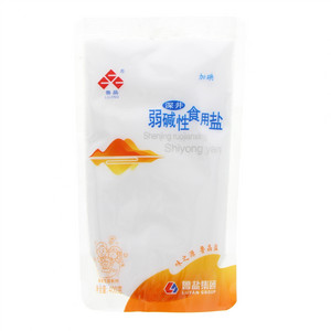 鲁晶牌加碘立袋深井弱碱性食用盐（健康生活系列）