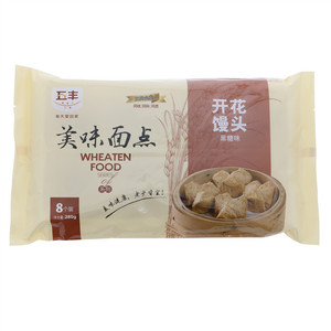 五丰黑糖味开花馒头