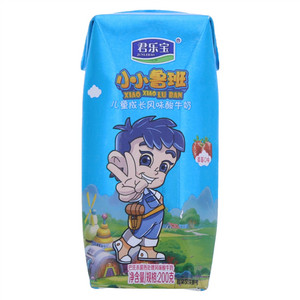 君乐宝小小鲁班草莓口味儿童成长风味酸牛奶