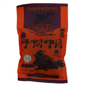 百乐童新手撕牛肉味调味面制品（清真）