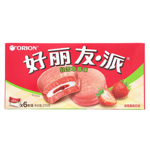 好丽友.派轻雪草莓味涂饰蛋类芯饼
