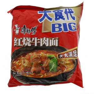 康师傅大食袋红烧牛肉面
