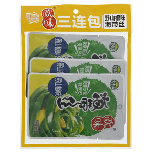 吉香居欢味野山椒味海带丝三连包