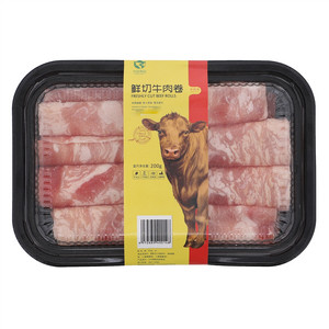 优旺食品鲜切牛肉卷家庭装
