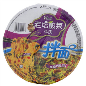 康师傅老坛酸菜牛肉干拌碗面