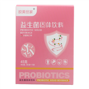 胶美世家水蜜桃口味益生菌固体饮料