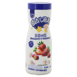 婴儿乐草莓树莓婴幼儿泡芙