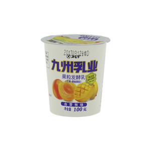 九州乳业芒果黄桃果粒发酵乳100g