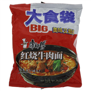 康师傅大食袋红烧牛肉面