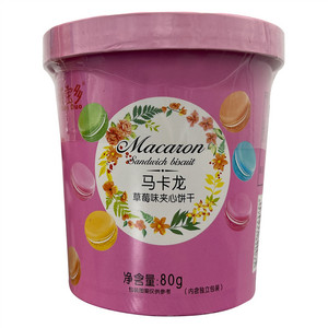 俄宝多草莓味马卡龙夹心饼干