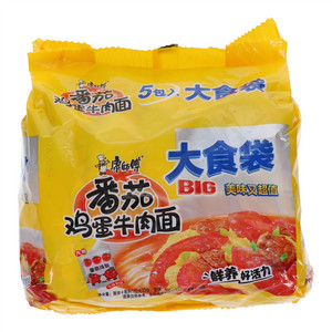 康师傅大食袋 番茄鸡蛋牛肉面5包入