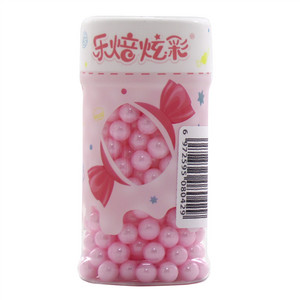 乐焙炫彩瓶装圆珠7mm-中粉糕点装饰用糖果