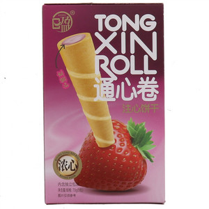 日盈通心卷草莓味70g