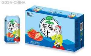 葡口310ml草莓汁果粒饮品