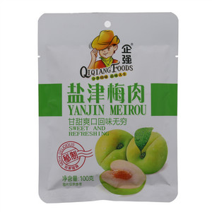 企强盐津梅肉100克