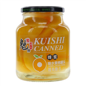 魁牌蜂蜜糖水黄桃罐头