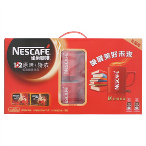 NESCAFE雀巢咖啡1+2原味+特浓即溶咖啡饮品