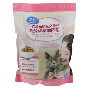 惠宜全价成年期猫粮吞拿鱼和三文鱼味