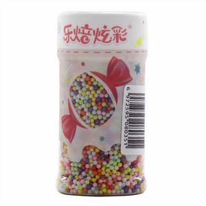 乐焙炫彩瓶装圆珠2mm-彩色糕点装饰用糖果