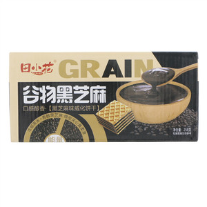 田小花谷物黑芝麻味威化饼干