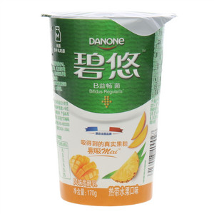 碧悠B益畅菌果吸热带水果口味风味发酵乳
