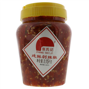 张氏记纯鲜剁辣椒 辣椒酱 调味料