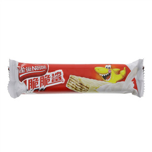 雀巢脆脆鲨牛奶味涂层威化饼干