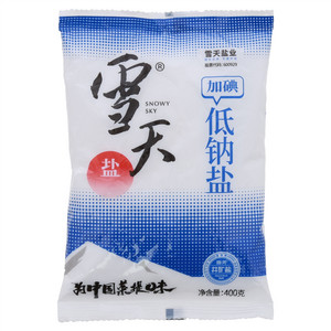 雪天400g加碘低钠盐A-袋-高碘