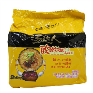 汤达人酸酸辣辣牛肉高汤面
