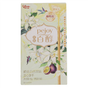 glico格力高pejoy花果百醇橙花百香果味注心饼干