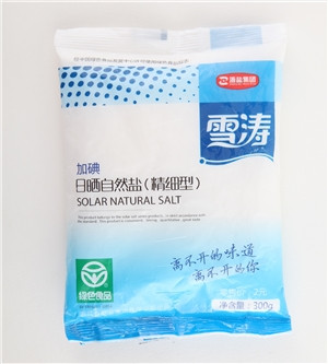 雪涛加碘日晒自然盐（精细型）300g