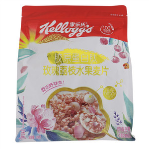 家乐氏胶原蛋白肽玫瑰荔枝水果麦片