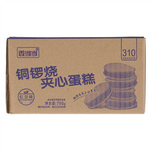香当当百乐芬红豆味铜锣烧夹心蛋糕