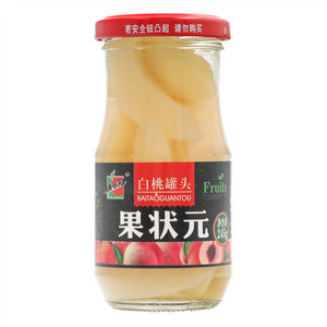 果状元糖水型白桃罐头