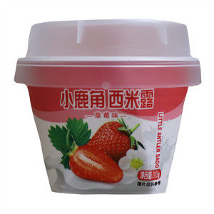 小鹿角草莓味酸奶西米露