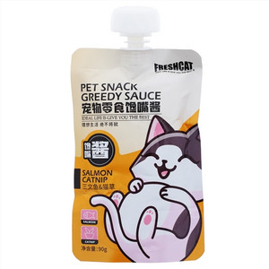 FRESHCAT福瑞诗三文鱼+猫草宠物零食馋嘴酱