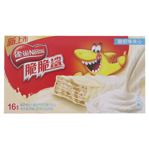 雀巢Nestlē脆脆鲨酸奶味夹心威化代可可脂巧克力