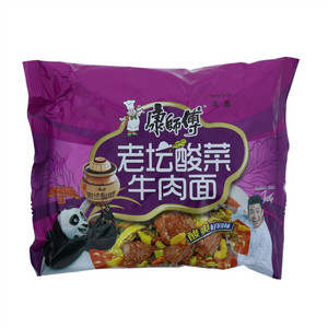 康师傅老坛酸菜牛肉袋面（清真）